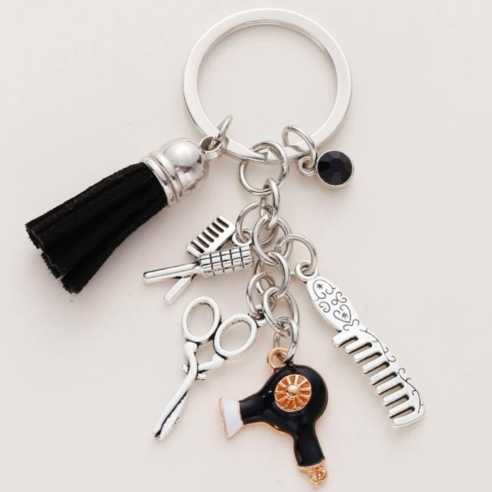 Hair Dresser/Barber Charm Keychain
